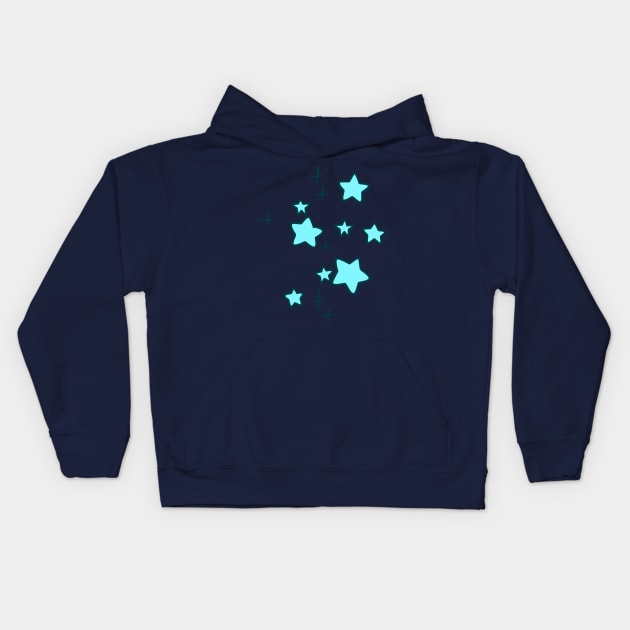 Blue Stars and Sparkles Kids Hoodie by saradaboru